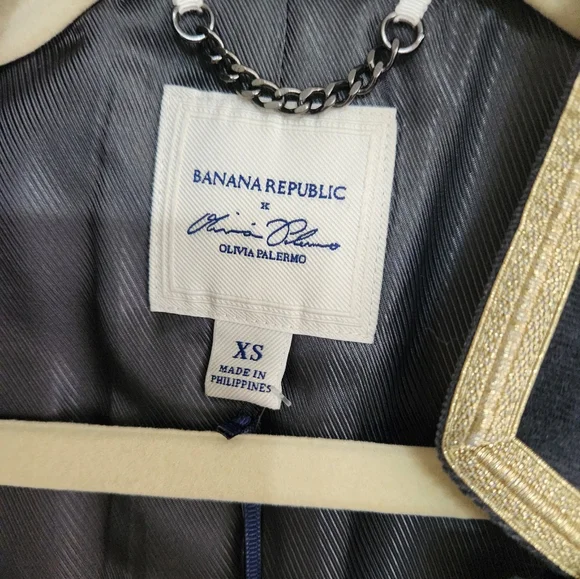 NWT Gray Banana Republic × Olivia Palermo Military Jacket/ Blazer - Picture 6 of 7